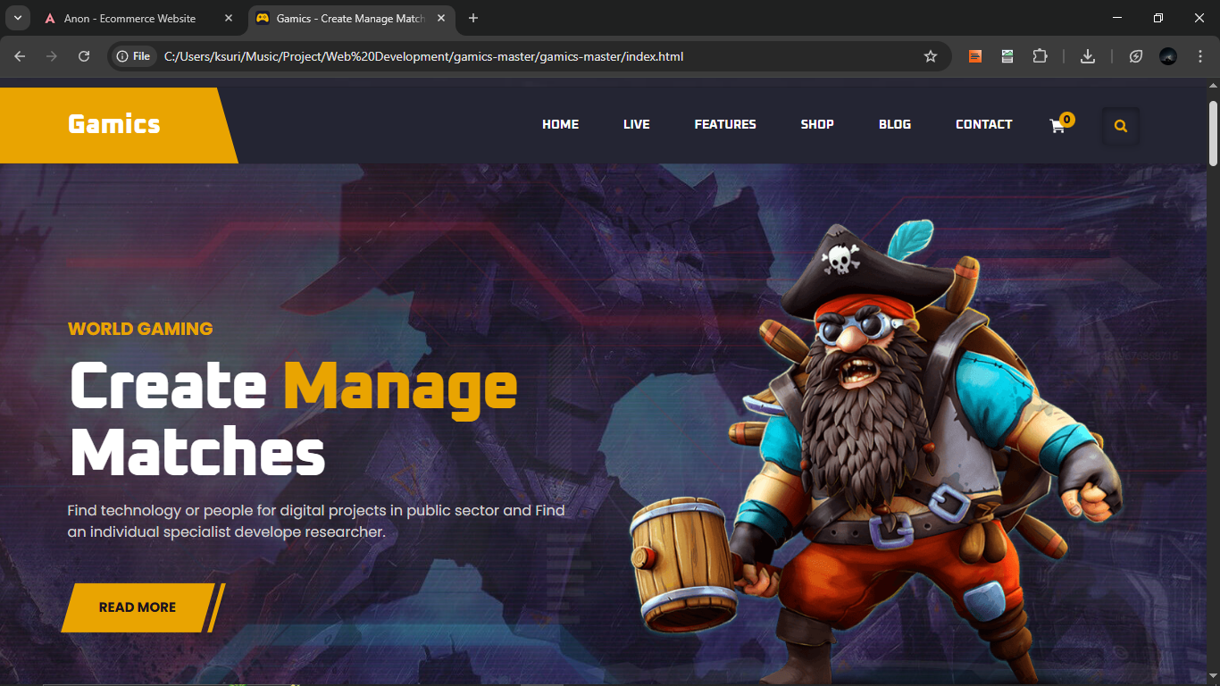 Interactive Landing Page
